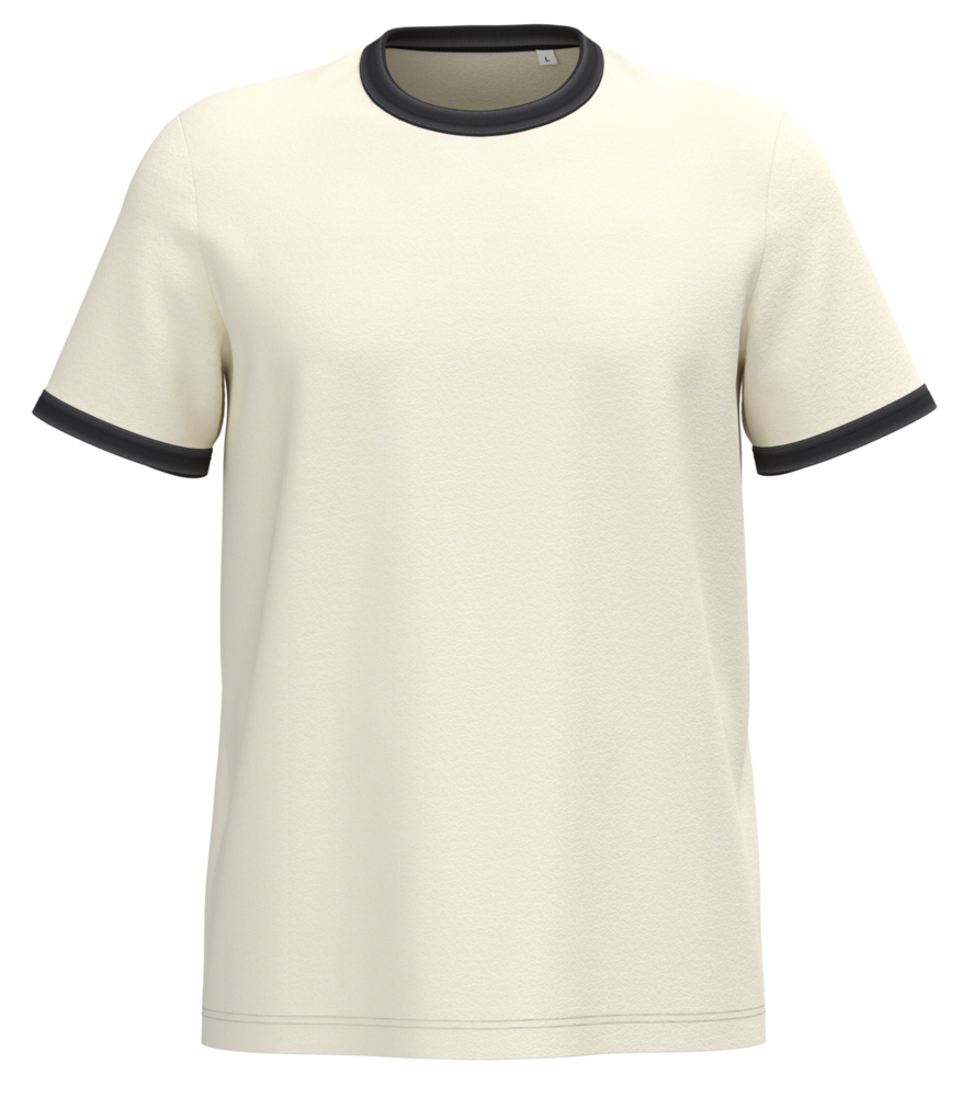 Native Spirit Ringer heren T-shirt zware kwaliteit | Ivory -Washed Black