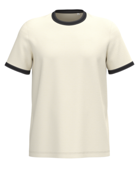 Native Spirit Ringer heren T-shirt zware kwaliteit | Ivory -Washed Black