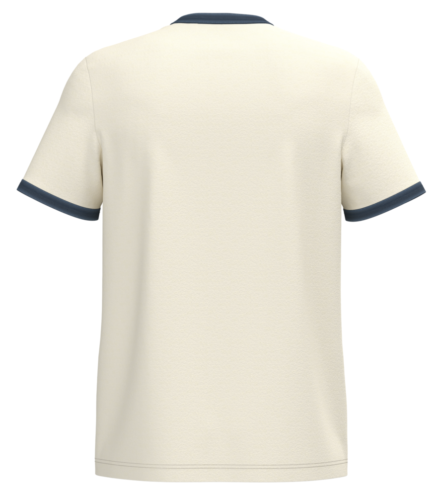 Native Spirit Ringer heren T-shirt zware kwaliteit | Ivory -Washed Navyblue