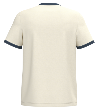 Native Spirit Ringer heren T-shirt zware kwaliteit | Ivory -Washed Navyblue