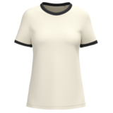 Native Spirit Ringer Dames T-shirt zware kwaliteit | Ivory -Washed Black