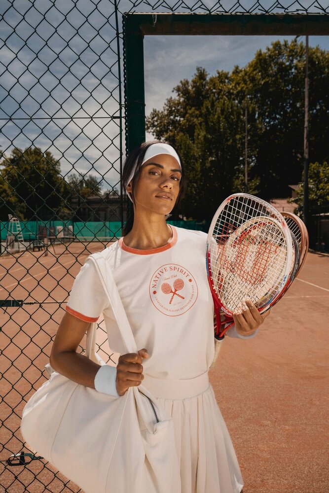 Native Spirit Ringer Dames T-shirt zware kwaliteit | Ivory -Washed Parika