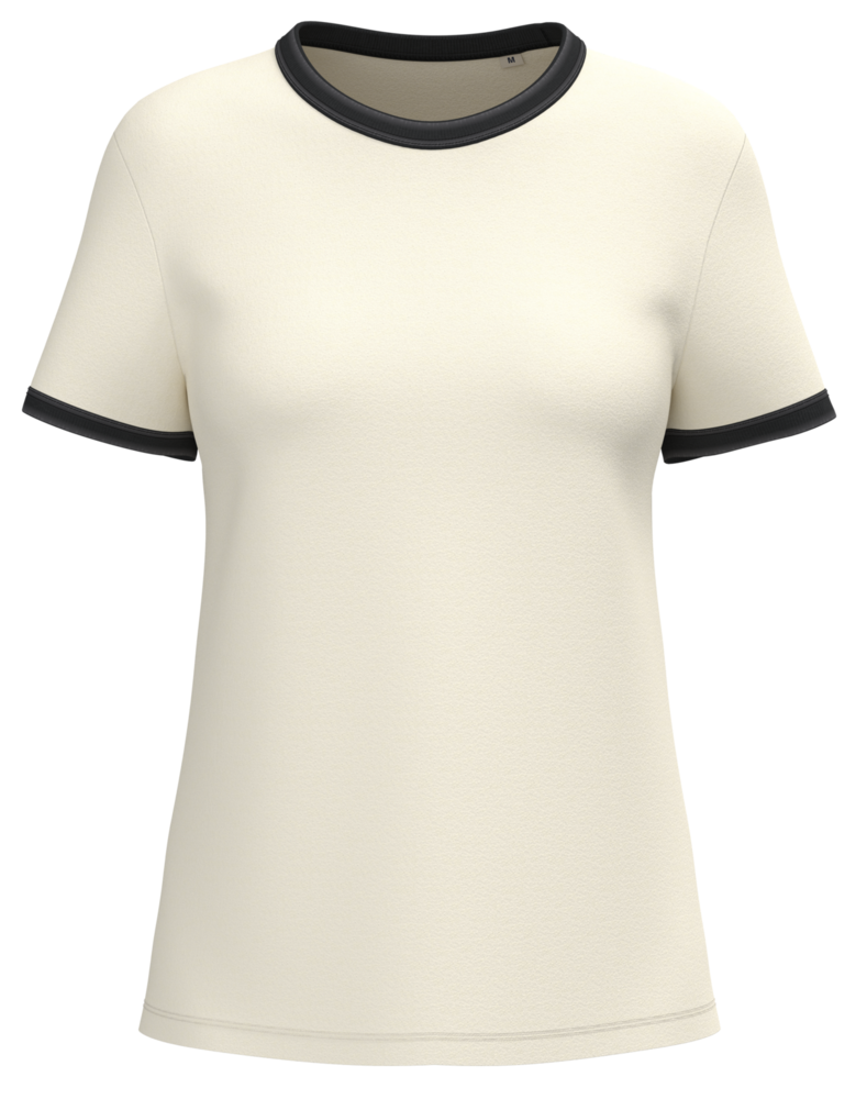 Native Spirit Kies uw eigen Jaartal | Ringer dames T-shirt zware kwaliteit | Ivory -Washed Black