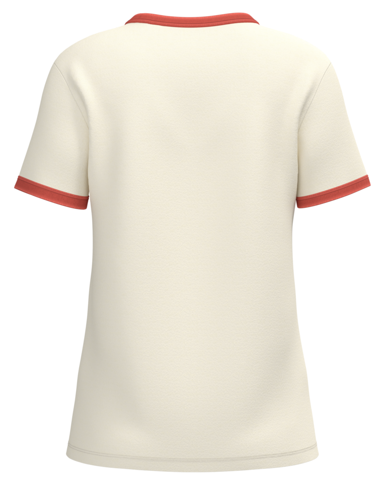 Native Spirit Kies uw eigen Jaartal | Ringer dames T-shirt zware kwaliteit | Ivory -Washed Paprika