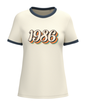 Native Spirit Kies uw eigen Jaartal | Ringer dames T-shirt zware kwaliteit | Ivory -Washed Navyblue Native Spirit Kies uw eigen Jaartal | Ringer dames T-shirt zware kwaliteit | Ivory -Washed Navyblue