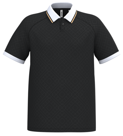 Proact Lifestyle sportpolo uniseks | Black-White-Gold