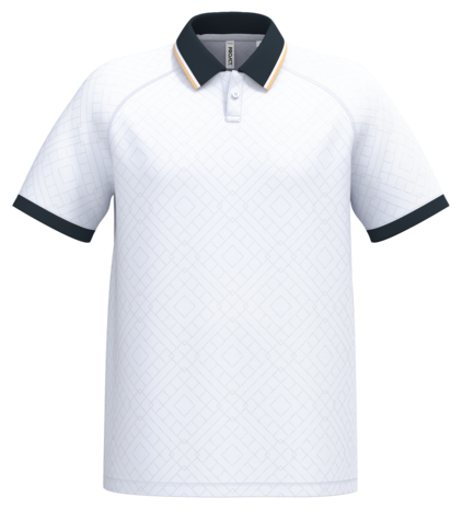 Proact Lifestyle sportpolo uniseks | White-Navy-Gold