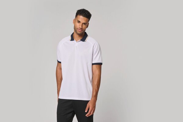 Proact Lifestyle sportpolo uniseks | Navy-White-Gold