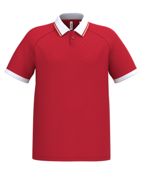 Proact Lifestyle sportpolo uniseks | Red-White-Gold