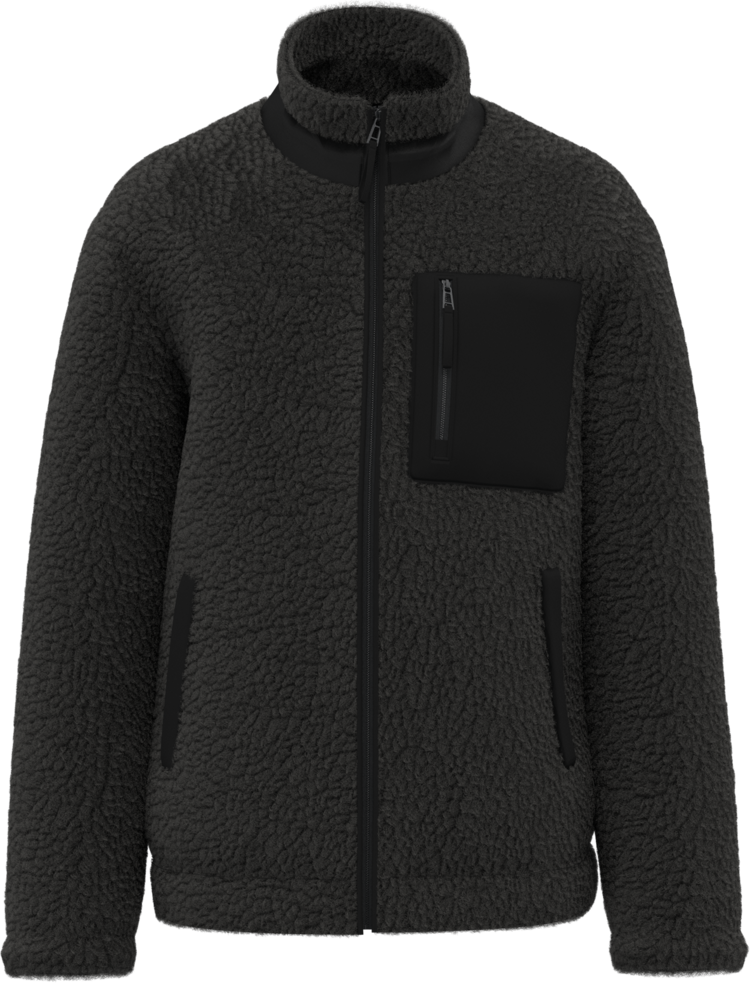 Native Spirit Ecologisch Uniseks Sherpa jasje van 100% gerecycled polyester | Zwart Native Spirit Ecologisch Uniseks Sherpa jasje van 100% gerecycled polyester | Zwart