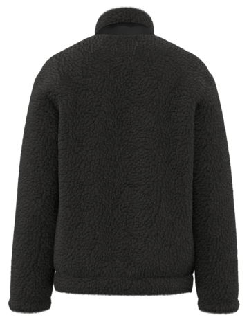 Native Spirit Ecologisch Uniseks Sherpa jasje van 100% gerecycled polyester | Zwart Native Spirit Ecologisch Uniseks Sherpa jasje van 100% gerecycled polyester | Zwart