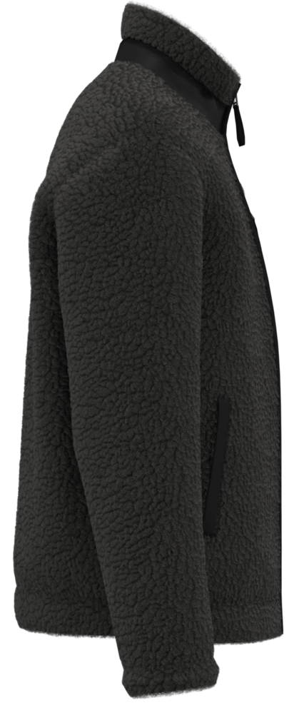 Native Spirit Ecologisch Uniseks Sherpa jasje van 100% gerecycled polyester | Zwart Native Spirit Ecologisch Uniseks Sherpa jasje van 100% gerecycled polyester | Zwart