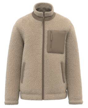 Native Spirit Ecologisch Uniseks Sherpa jasje van 100% gerecycled polyester | Wet Sand Native Spirit Ecologisch Uniseks Sherpa jasje van 100% gerecycled polyester | Wet Sand