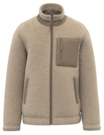 Native Spirit Ecologisch Uniseks Sherpa jasje van 100% gerecycled polyester | Wet Sand Native Spirit Ecologisch Uniseks Sherpa jasje van 100% gerecycled polyester | Wet Sand