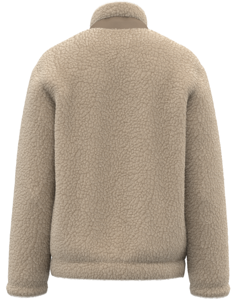 Native Spirit Ecologisch Uniseks Sherpa jasje van 100% gerecycled polyester | Wet Sand Native Spirit Ecologisch Uniseks Sherpa jasje van 100% gerecycled polyester | Wet Sand