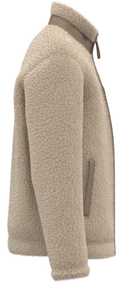 Native Spirit Ecologisch Uniseks Sherpa jasje van 100% gerecycled polyester | Wet Sand Native Spirit Ecologisch Uniseks Sherpa jasje van 100% gerecycled polyester | Wet Sand