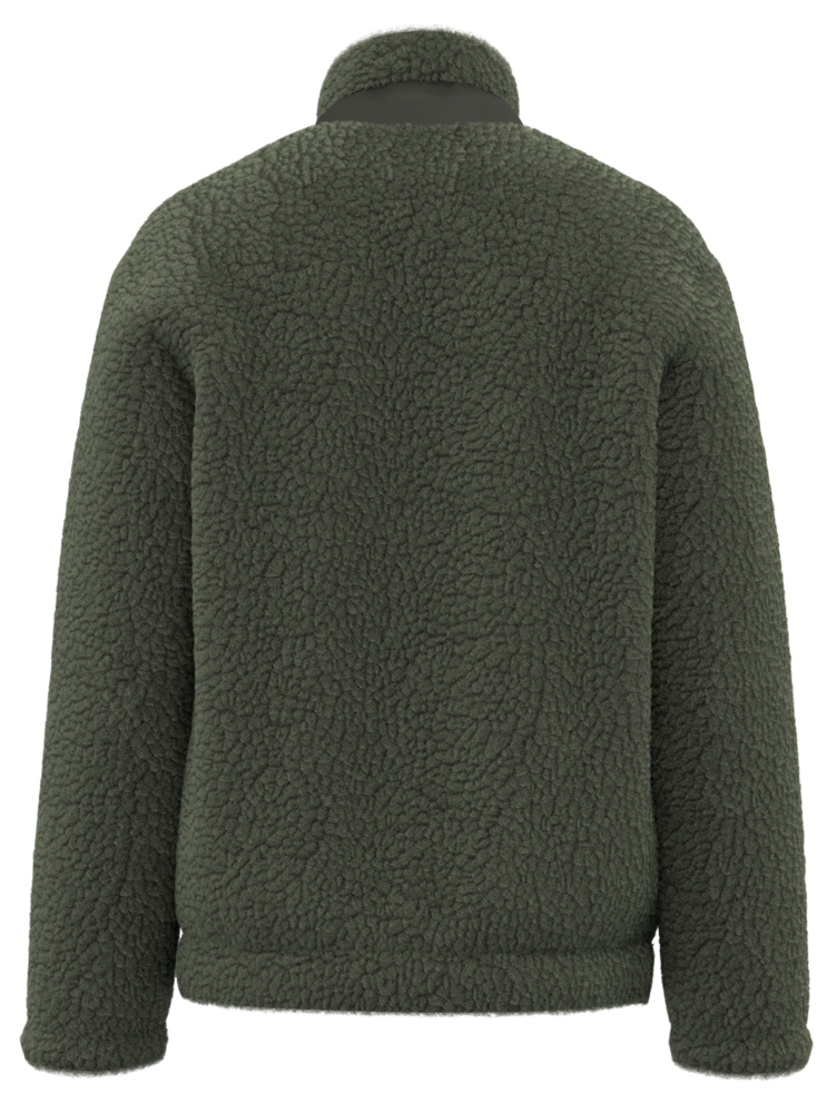 Native Spirit Ecologisch Uniseks Sherpa jasje van 100% gerecycled polyester | Forest Khaki Native Spirit Ecologisch Uniseks Sherpa jasje van 100% gerecycled polyester | Forest Khaki
