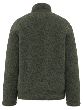 Native Spirit Ecologisch Uniseks Sherpa jasje van 100% gerecycled polyester | Forest Khaki Native Spirit Ecologisch Uniseks Sherpa jasje van 100% gerecycled polyester | Forest Khaki
