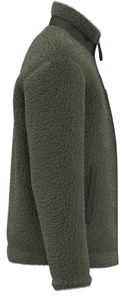 Native Spirit Ecologisch Uniseks Sherpa jasje van 100% gerecycled polyester | Forest Khaki Native Spirit Ecologisch Uniseks Sherpa jasje van 100% gerecycled polyester | Forest Khaki