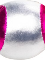 LG-Imports bal voor blikgooien metallic 4 cm zilver/roze per stuk
