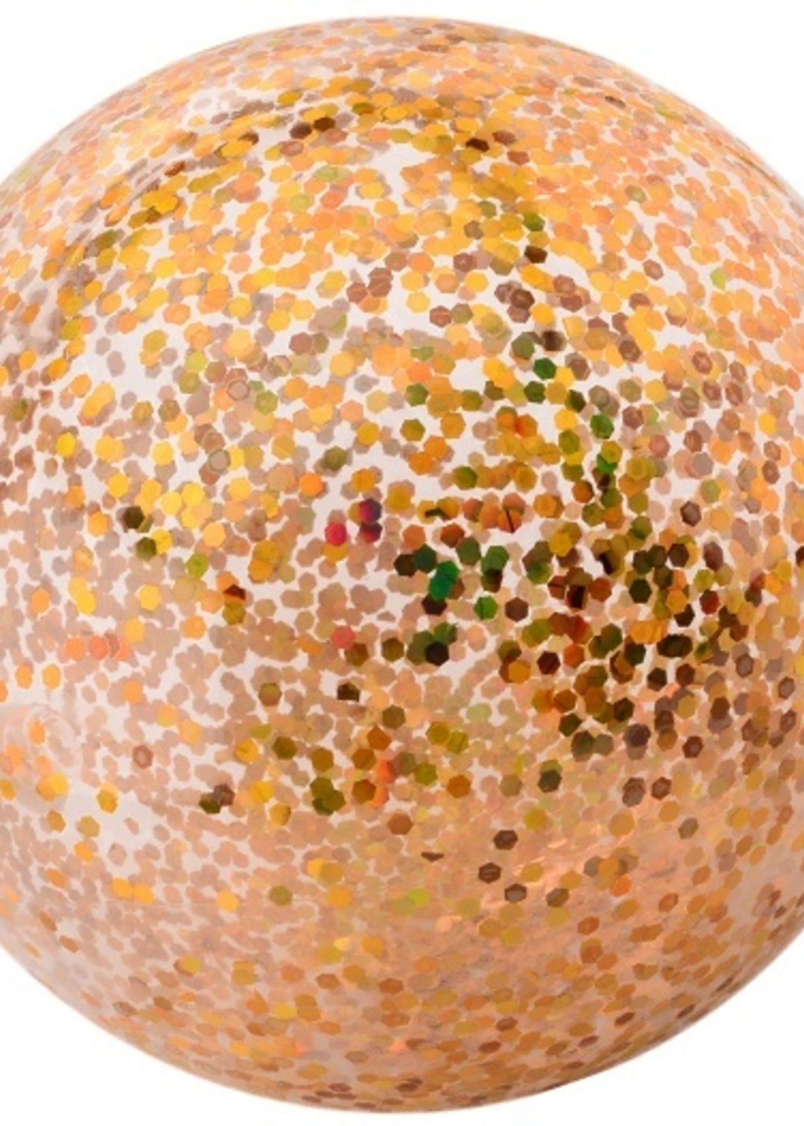 Johntoy bal opblaasbaar glitters 85 cm goud