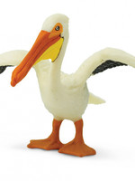 Safari pelikaan junior 7 cm rubber zwart/wit/oranje