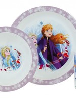 Disney eetset Frozen II meisjes wit/roze/lichtblauw 3-delig