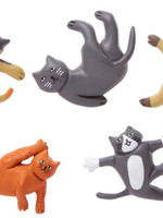 Kikkerland magneten katten 4,3 x 3,3 cm PVC 5 stuks