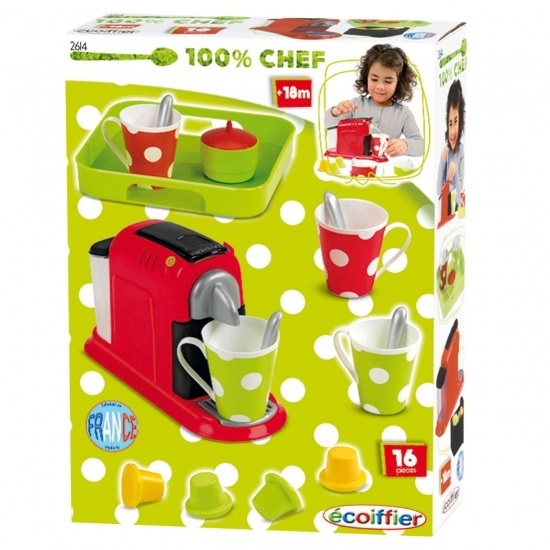 100% Chef: koffiezetapparaat met servies 16-delig