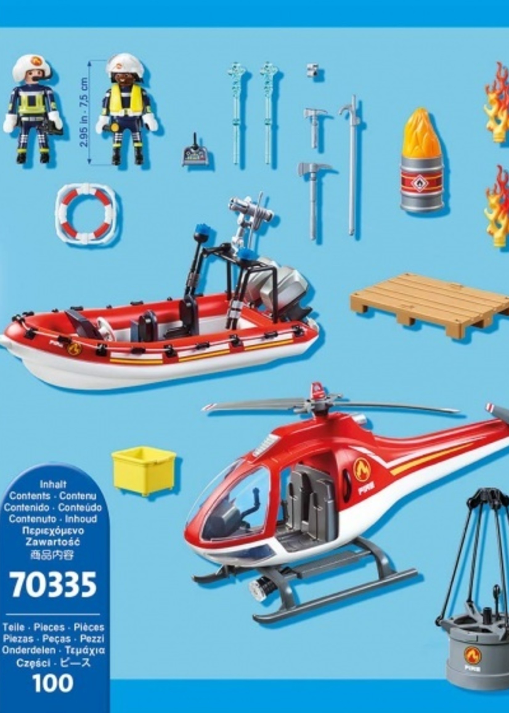 PLAYMOBIL City Action brandweermissie met helikopter en boot (70335)