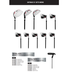 Skymax Skymax S1 Complete Heren Golfset  Rechtshandig met Stalen Shafts + 1 Inch Midsize Grips