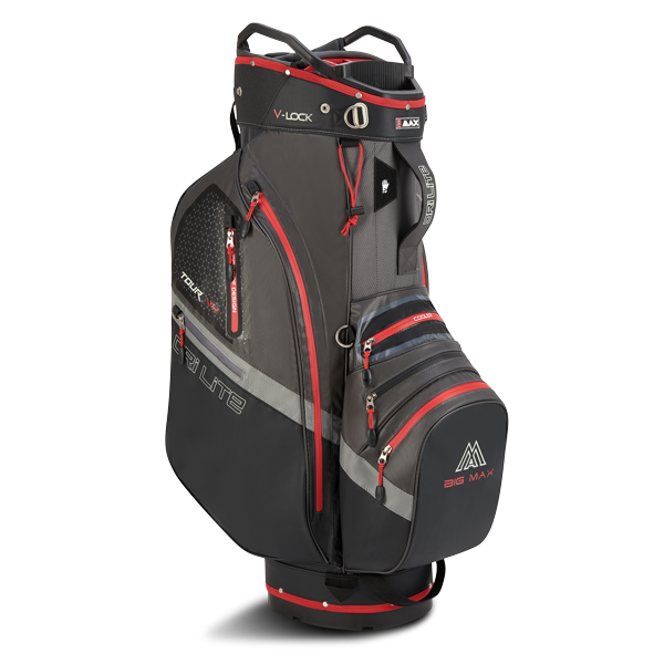Big Max Big max Dri Lite V4 Cart Bag Charcoal Black Red