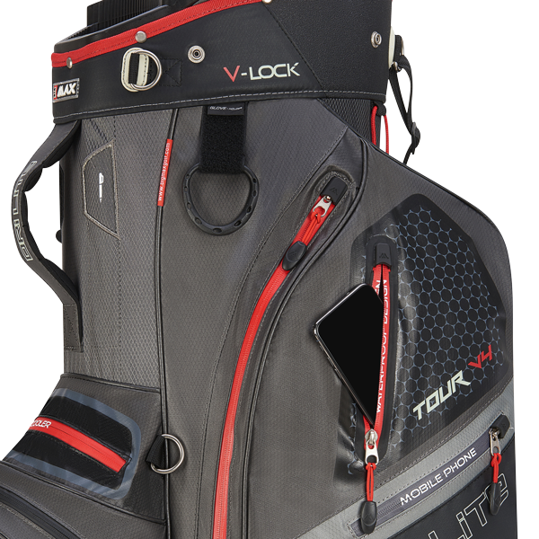 Big Max Big max Dri Lite V4 Cart Bag Charcoal Black Red