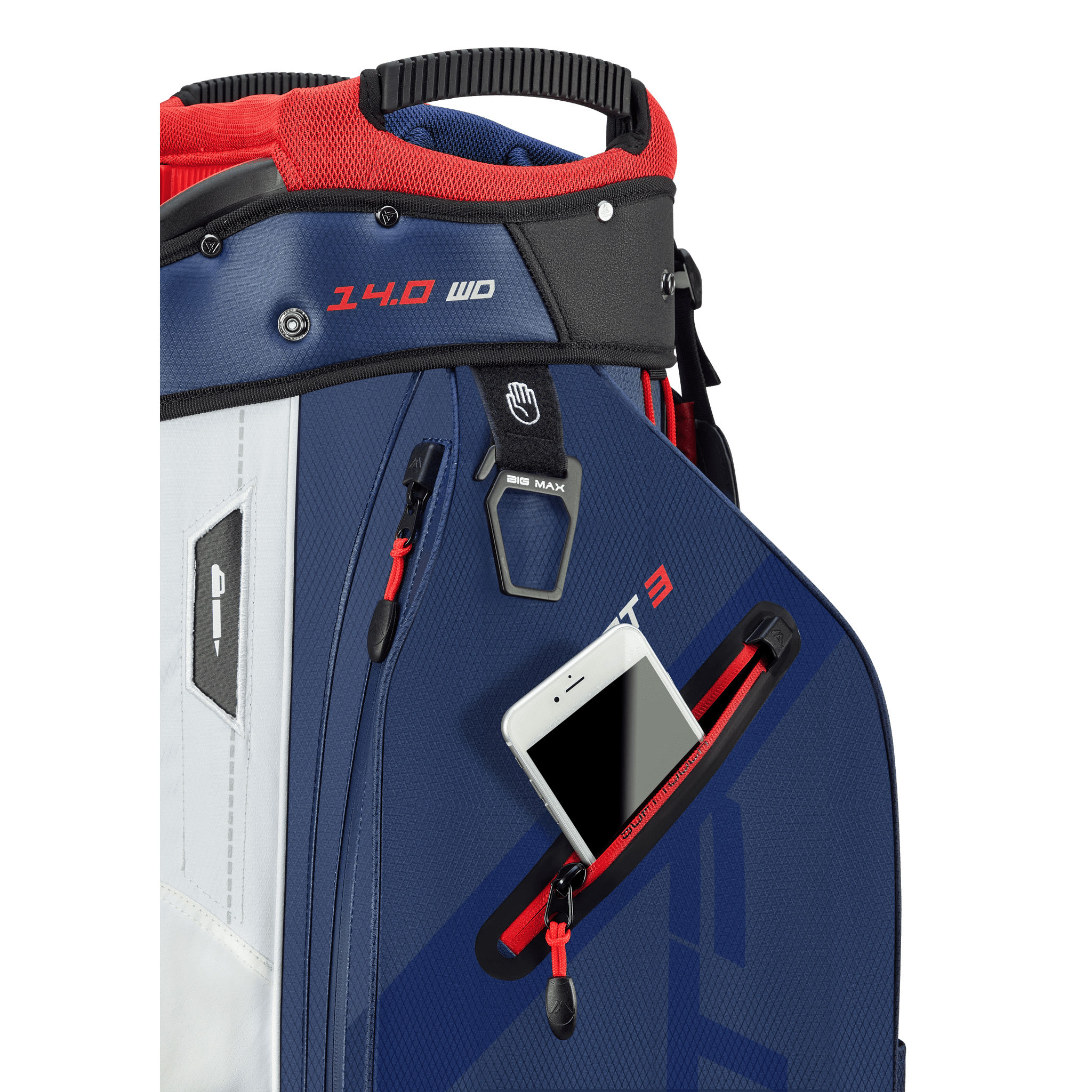 Big Max Big Max Dri Lite Sport 3 cartbag navy/wit/rood