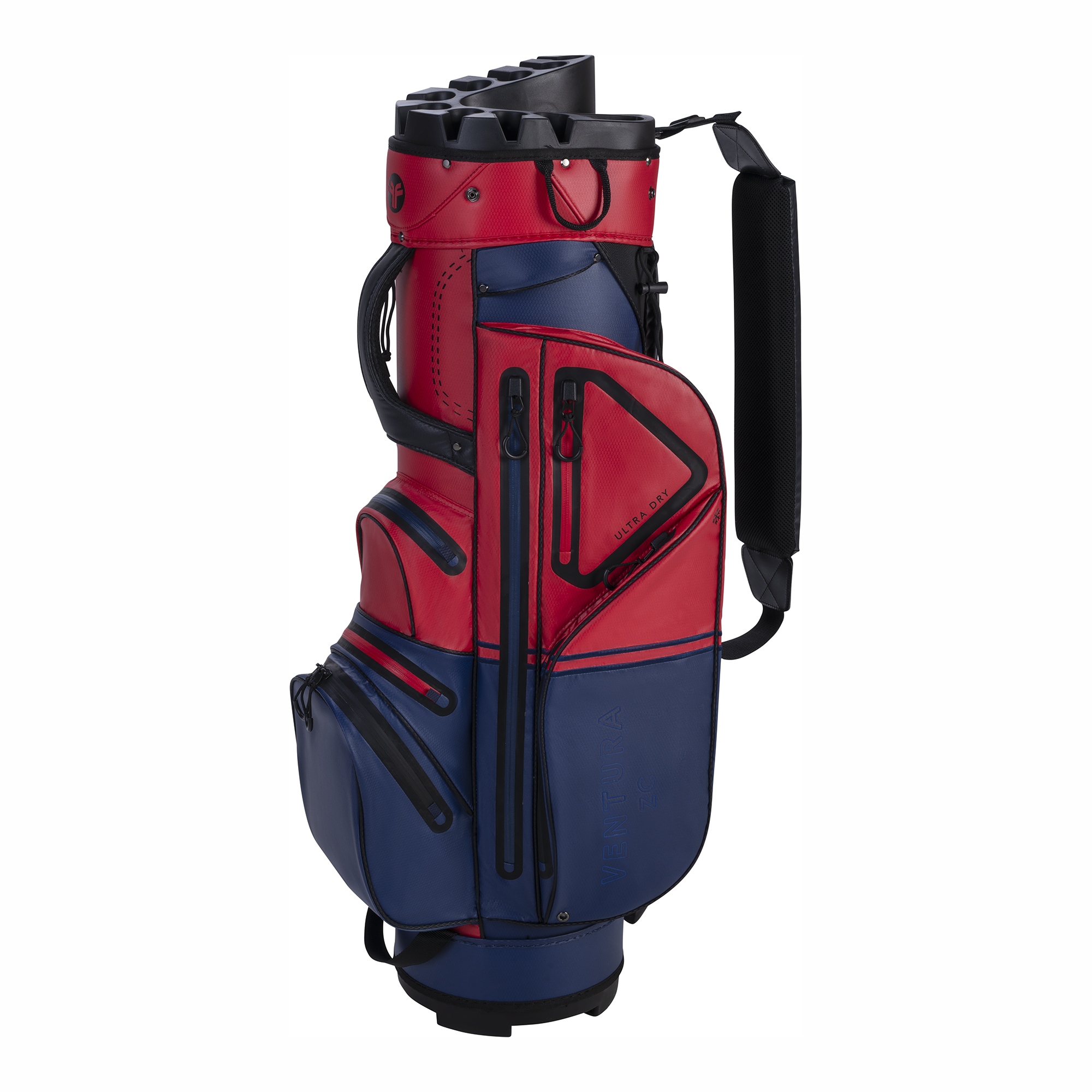 FastFold Fastfold 10 Ventura cartbag navy/rood