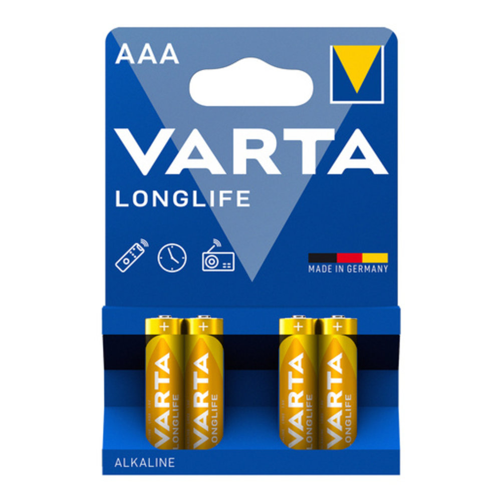 VARTA Longlife Micro AAA alkaline batterijen - 4 stuks - CameraOccasion