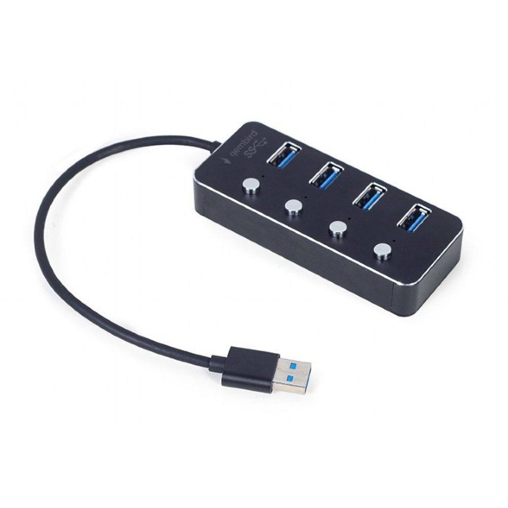 Gembird USB splitter naar 4 (USB 3.1) poorten (type -A) hub met on/of schakelaar