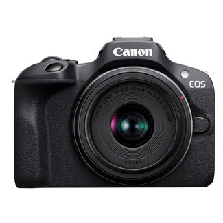 2 jaar Garantie- Canon R100 + 18-45mm  4.5-6.3 IS STM RF-S  (NIEUW -  Open Box)