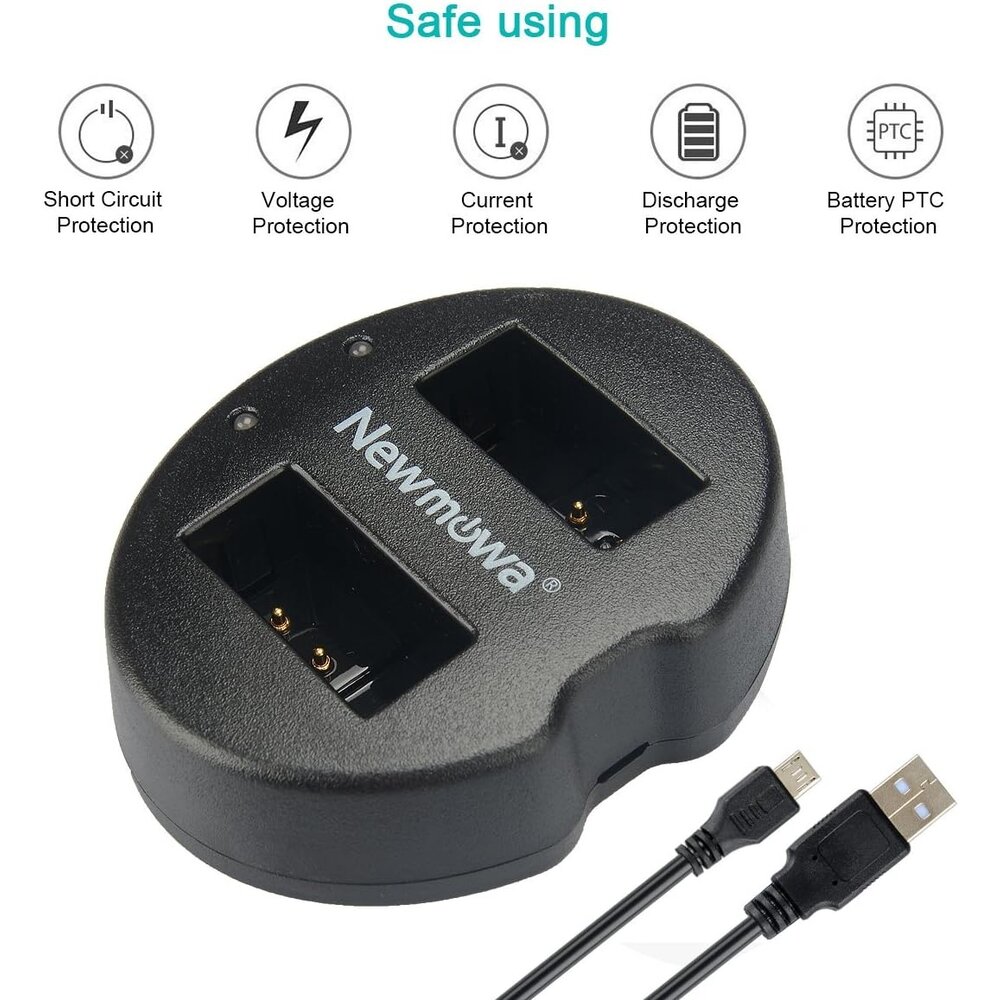 Newmowa  dubbele USB-oplader voor Nikon EN-EL20 accu nr. 0363