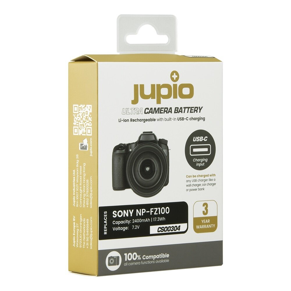Jupio Accu Sony NP-FZ100 Ultra C (CS00304) USB-C Input