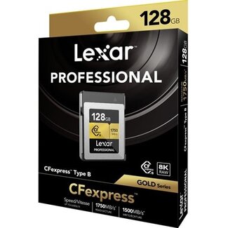 2 jaar Garantie- Lexar CFexpress PRO Type B Gold series 128GB - R1750/W1500MB/s *NIEUW*
