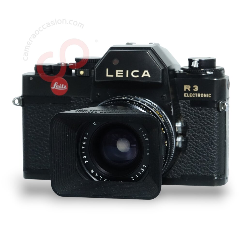 Leica R3 Electronic + Leica Elmarit - R 28mm 2.8 11204 - 3 cam nr. 0713