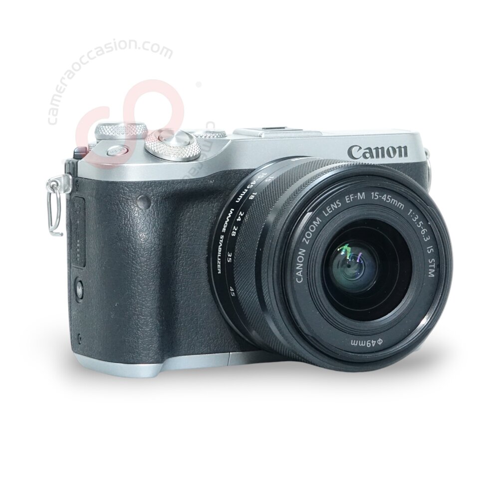 Canon EOS M6 Mark I zilver + 15-45mm IS STM nr. 1250