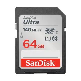 1 jaar Garantie- SanDisk Ultra® SDHC™ UHS-I-kaart en SDXC™ UHS-I-kaart - 64GB