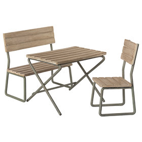 Maileg  Garden set - Table with chair and bench