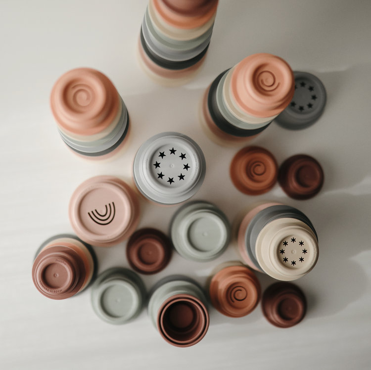 Mushie Mushie Stacking Tower - Petal