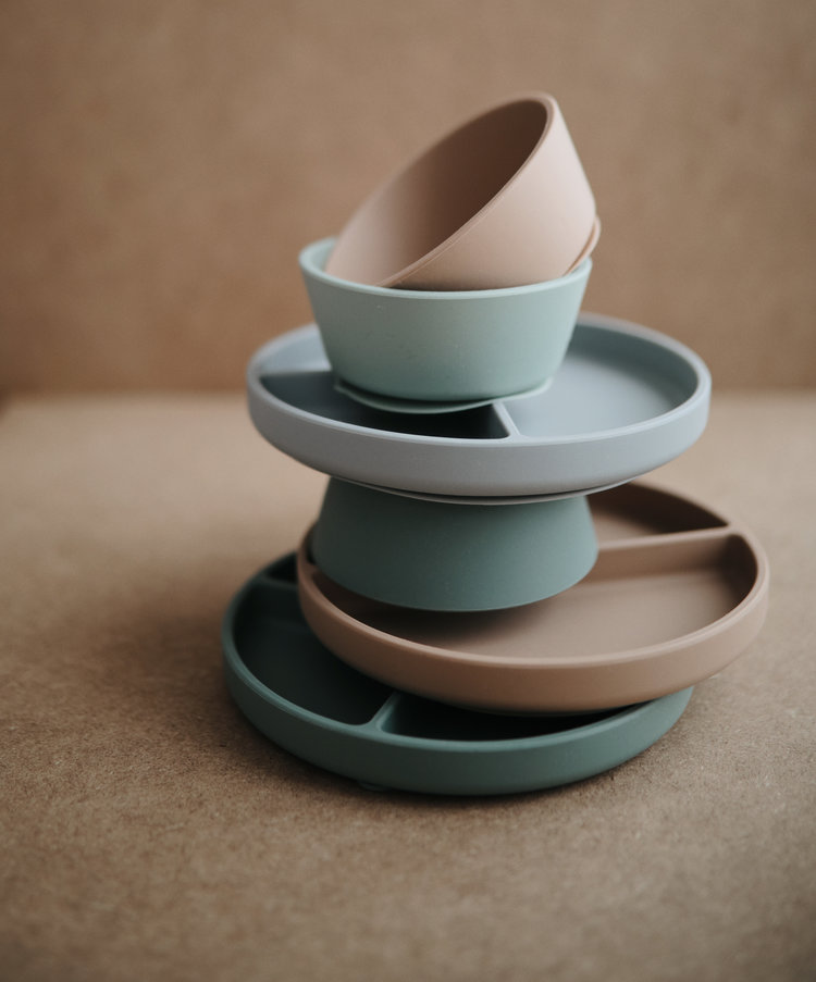 Mushie Silicone Suction Bowl - Cloudy Mauve