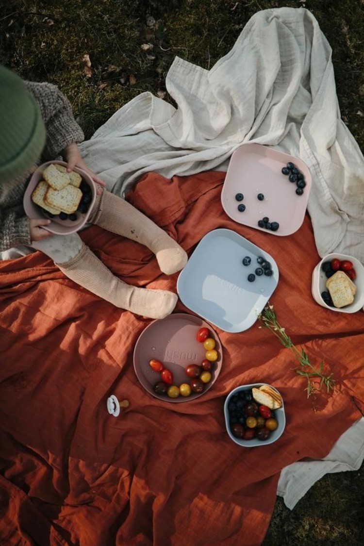 Mushie Eetkom - set van 2 - Blush