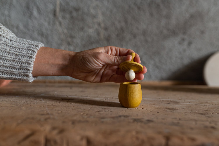 Grapat  Grapat houten Little Things - Geel