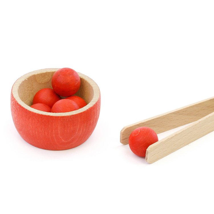 Grapat  Grapat houten kommetjes en knikkers